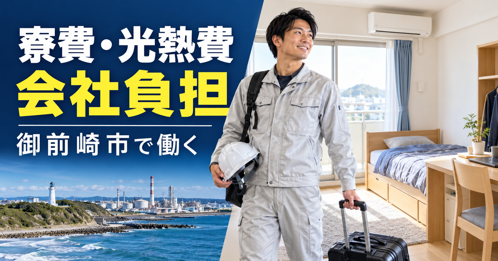 【寮費・光熱費会社負担】静岡県御前崎市の施工管理求人｜遠方応募も相談可